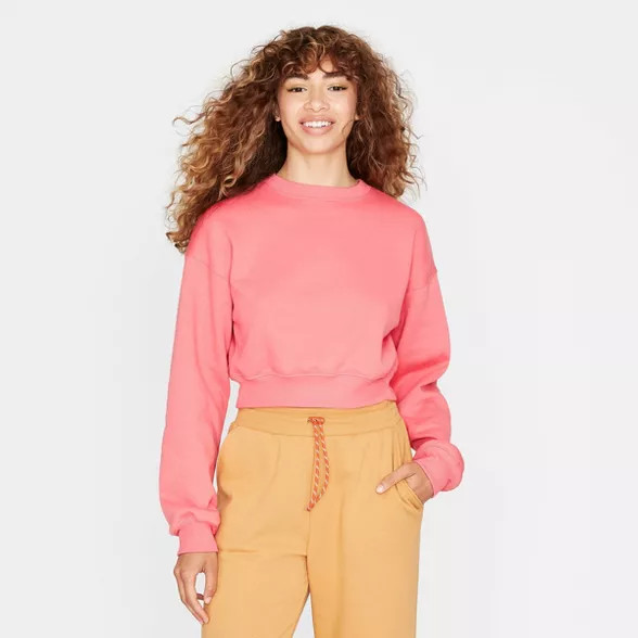 Women's Cropped Sweatshirt - Wild Fable™ | Target