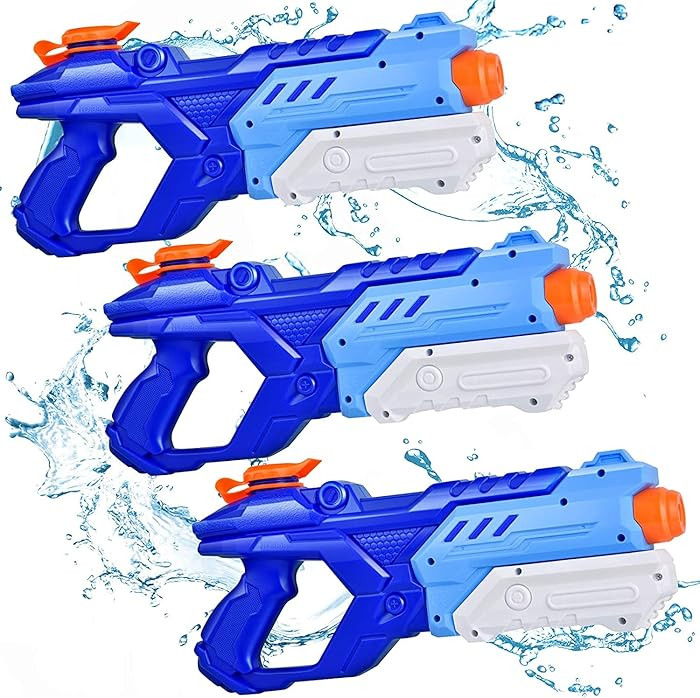 Quanquer 3 Pack Water Guns for Kids Adults - 600CC Squirt Water Toy Gun Super Blaster Soaker Long... | Amazon (US)