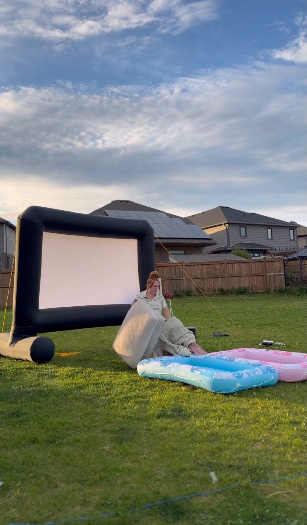 Backyard movie night