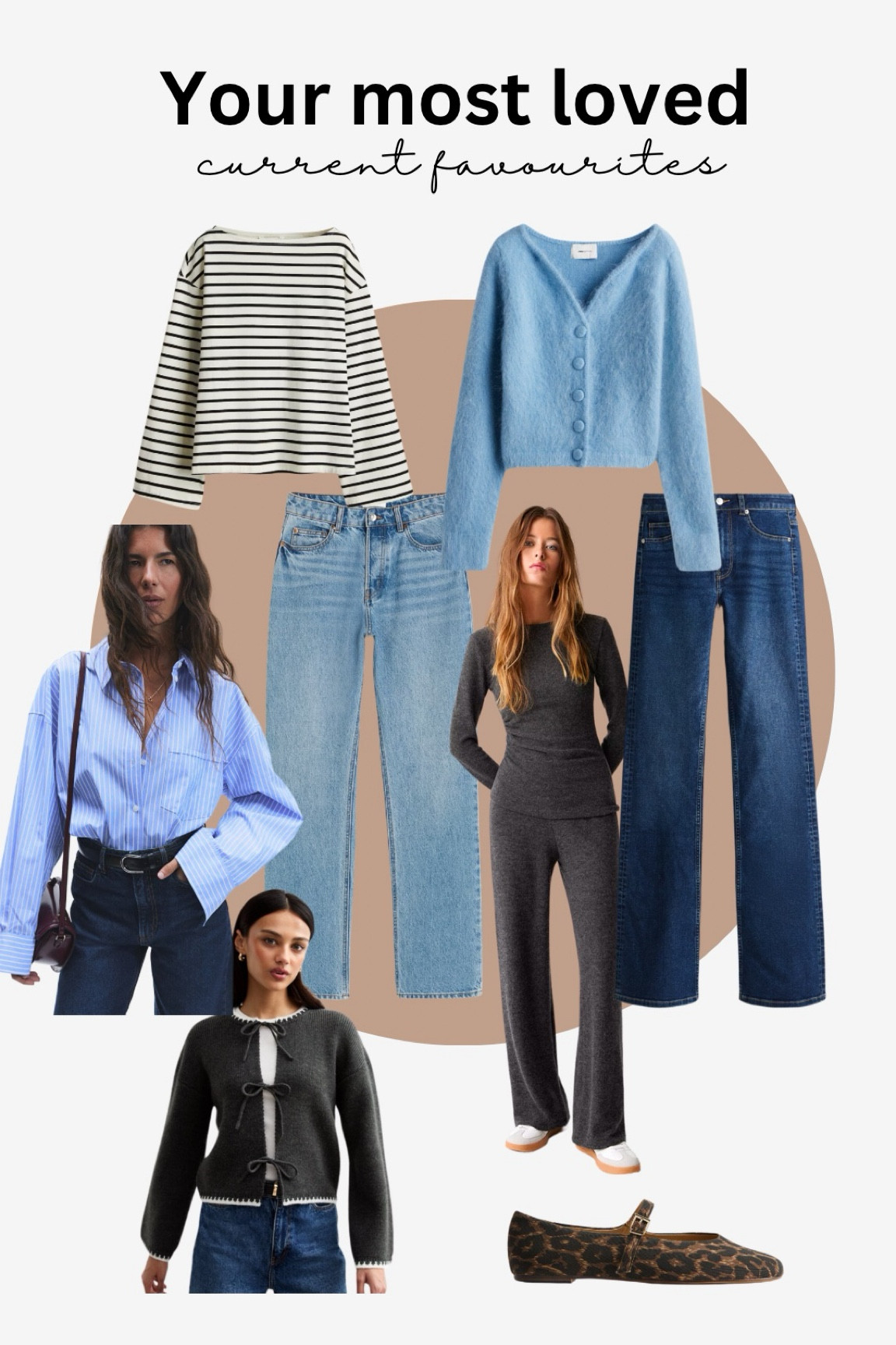 Your Current favourites from H&M, New Look, Pull & Bear✨ Stripe shirt, loungewear, cardigan, wide leg jeans, spring transitional outfits ✨

#LTKuk #LTKeurope #LTKFashionMonth