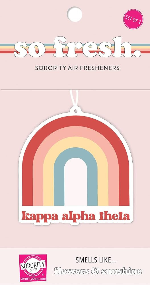 Sorority Shop - Kappa Alpha Theta - Rainbow Air Freshener - 2/Pack - Flowers & Sunshine Scent | Amazon (US)
