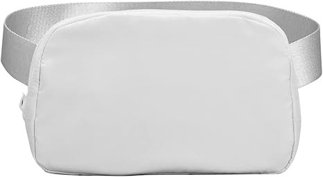 Unisex White Fanny Pack Dupes for Women Men Belt Bag LULU Everywhere Belt Bag Dupes Crossbody Bag... | Amazon (US)