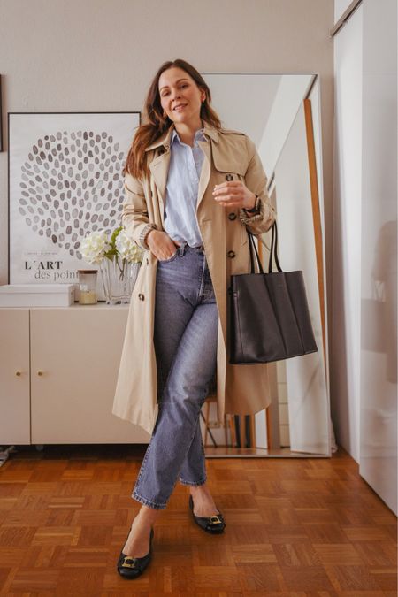 Trenchcoat Style Parisienne OOTD with Levis 501 Crop Jeans

#LTKeurope #LTKworkwear #LTKSeasonal