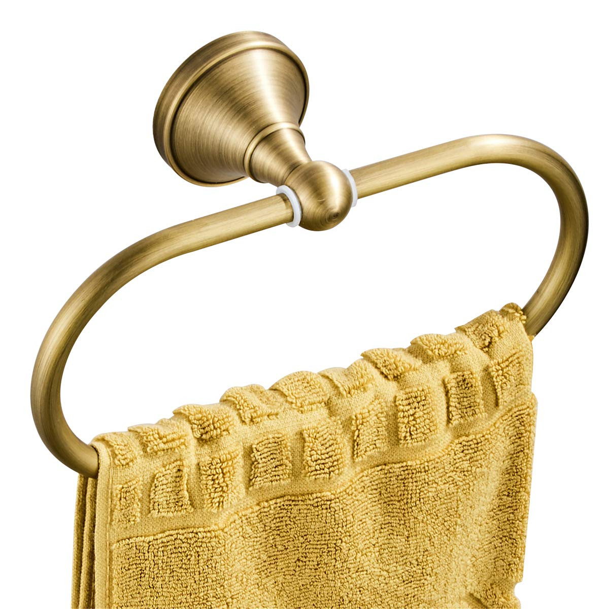Flybath Oval Towel Ring Antique Brass Hanger Hand Towel Holder for Bathroom Kitchen Accessories W... | Amazon (CA)