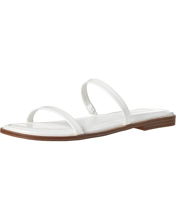 The Drop Women's Paris Square Toe Two Strap Flat Sandal | Amazon (US)