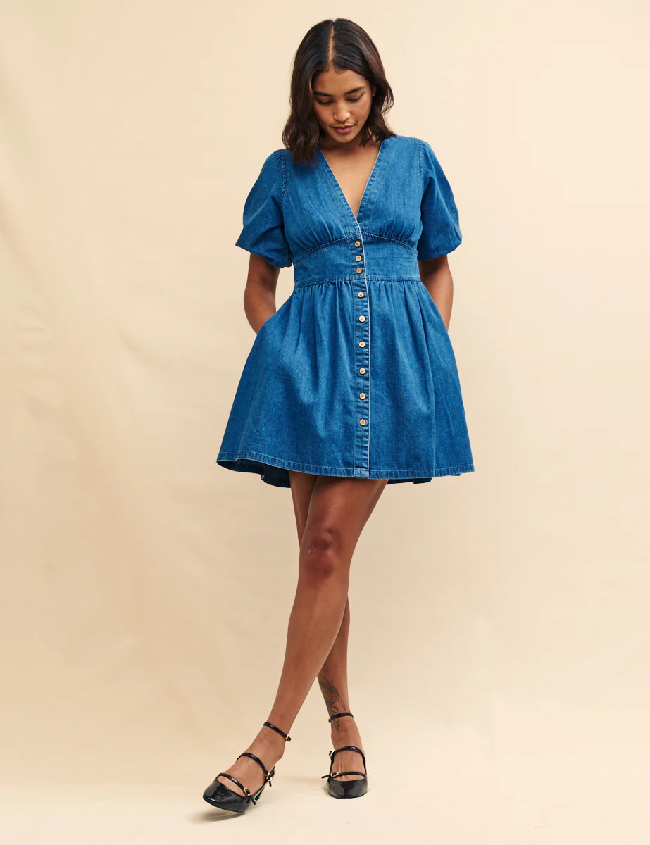 Blue Denim Starlight Mini Dress | Nobody's Child