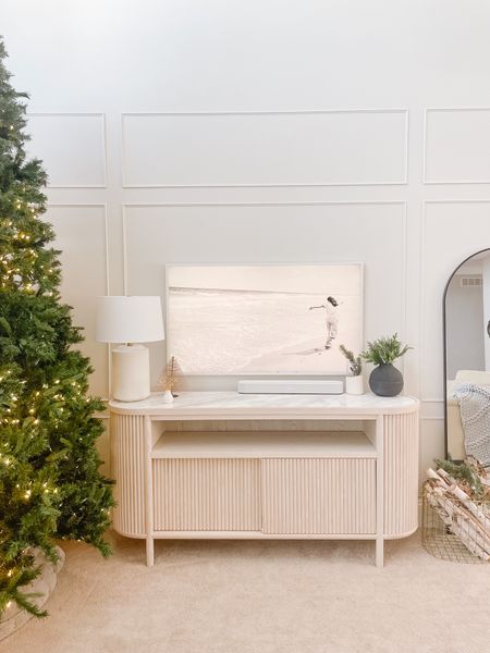 The view from where we kick our feet up in our holiday home. ♡⁠

Christmas tree, console table, Frame TV, White lamp, arch mirror, birch branches, console styling


#LTKHoliday #LTKhome #LTKSeasonal