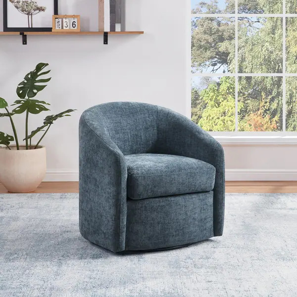 Bella Swivel Chair - Blue Denim | Bed Bath & Beyond