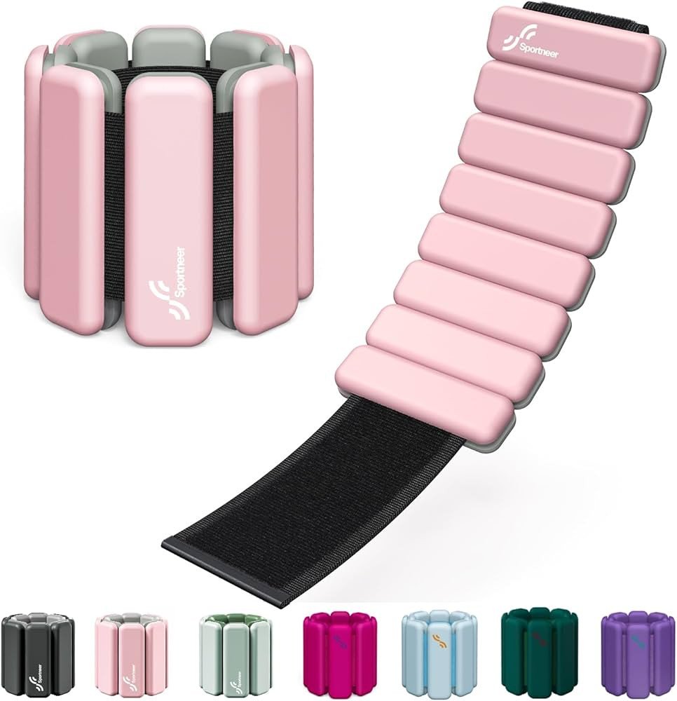 Sportneer Wrist & Ankle Weights for Women Men - 1 Pair (1 lb/2 lb Each) | Adjustable Weighted Bra... | Amazon (US)