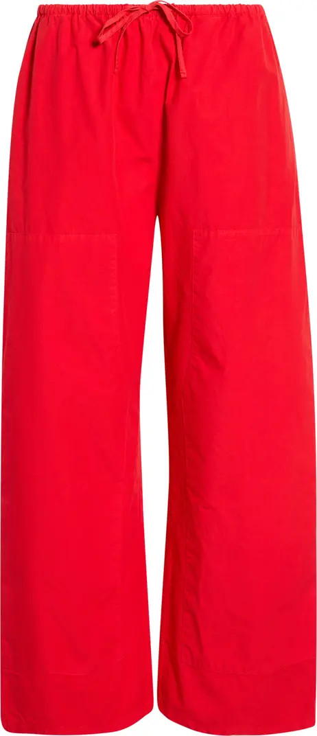 Kyoto Cotton Drawstring Utility Crop Pants | Nordstrom