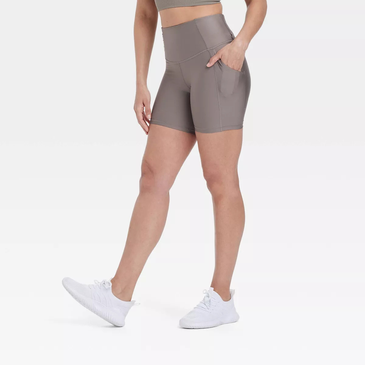 Women's Effortless Support High-Rise Pocketed Bike Shorts 6" - All In Motion™ | Target