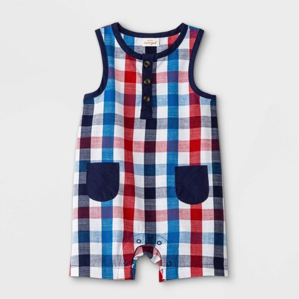 Baby Family Plaid Romper - Cat & Jack™ Navy | Target