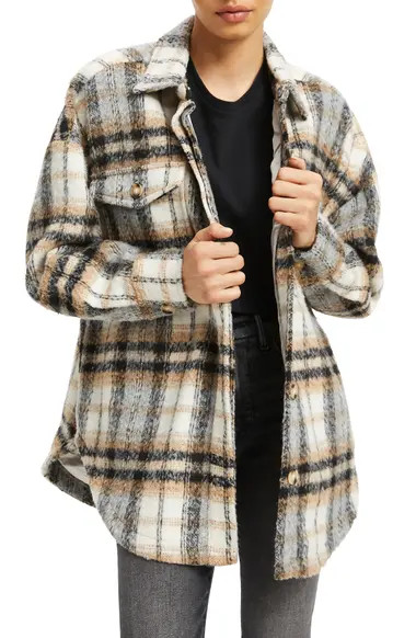 Good American Plaid Shacket (Regular & Plus Size) | Nordstrom