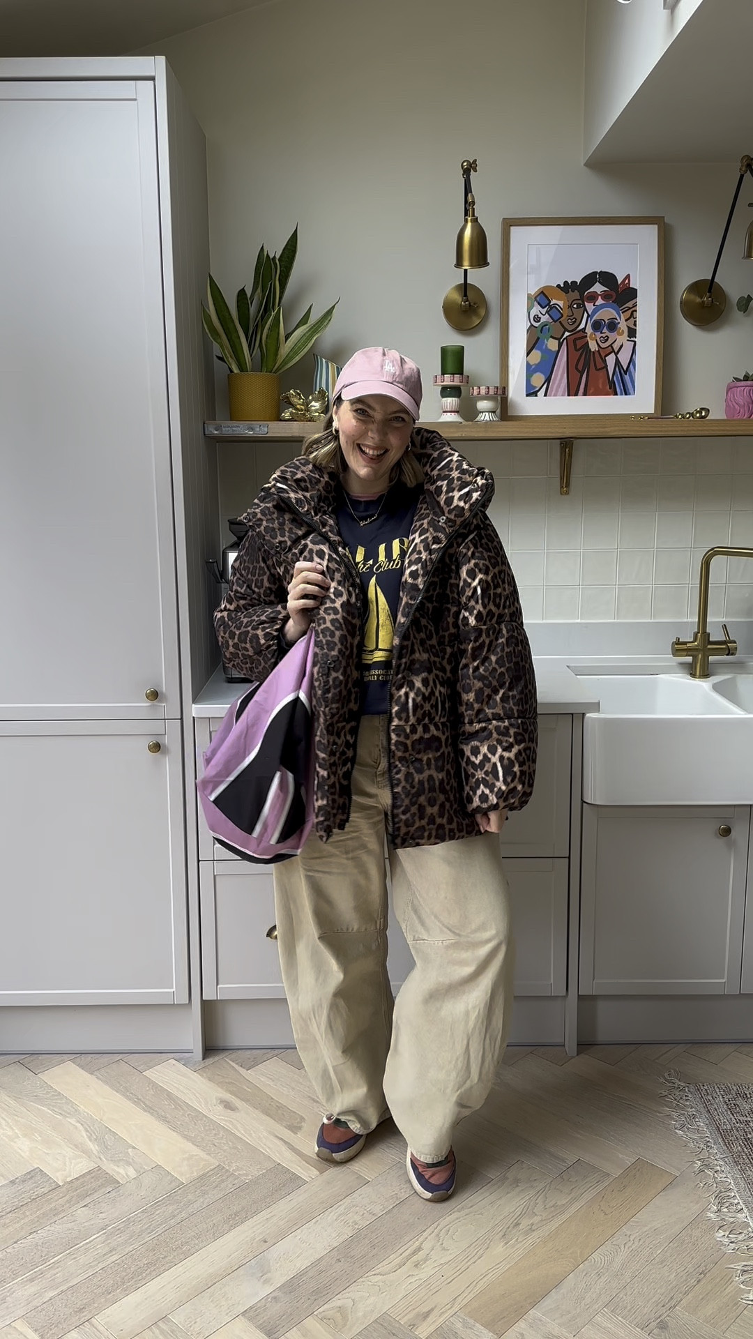 Who says you can’t pair leopard print and stripes together?
Gola trainers
ASOS jeans (size 12)
ASOS jumper (size large)
Asda leopard print coat 
The contents bag
Anthropologie cap

#LTKuk #LTKwinter #LTKmidsize