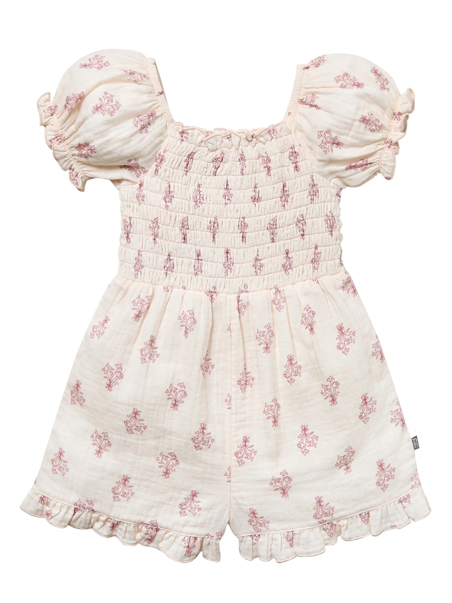 Modern Moments by Gerber Toddler Girl Smock Ruffle Romper, Sizes 12M-5T | Walmart (US)