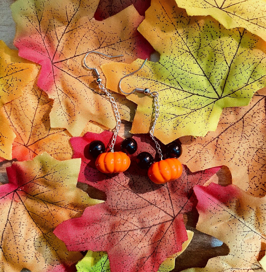 Mickey Pumpkin Earrings | Etsy (US)