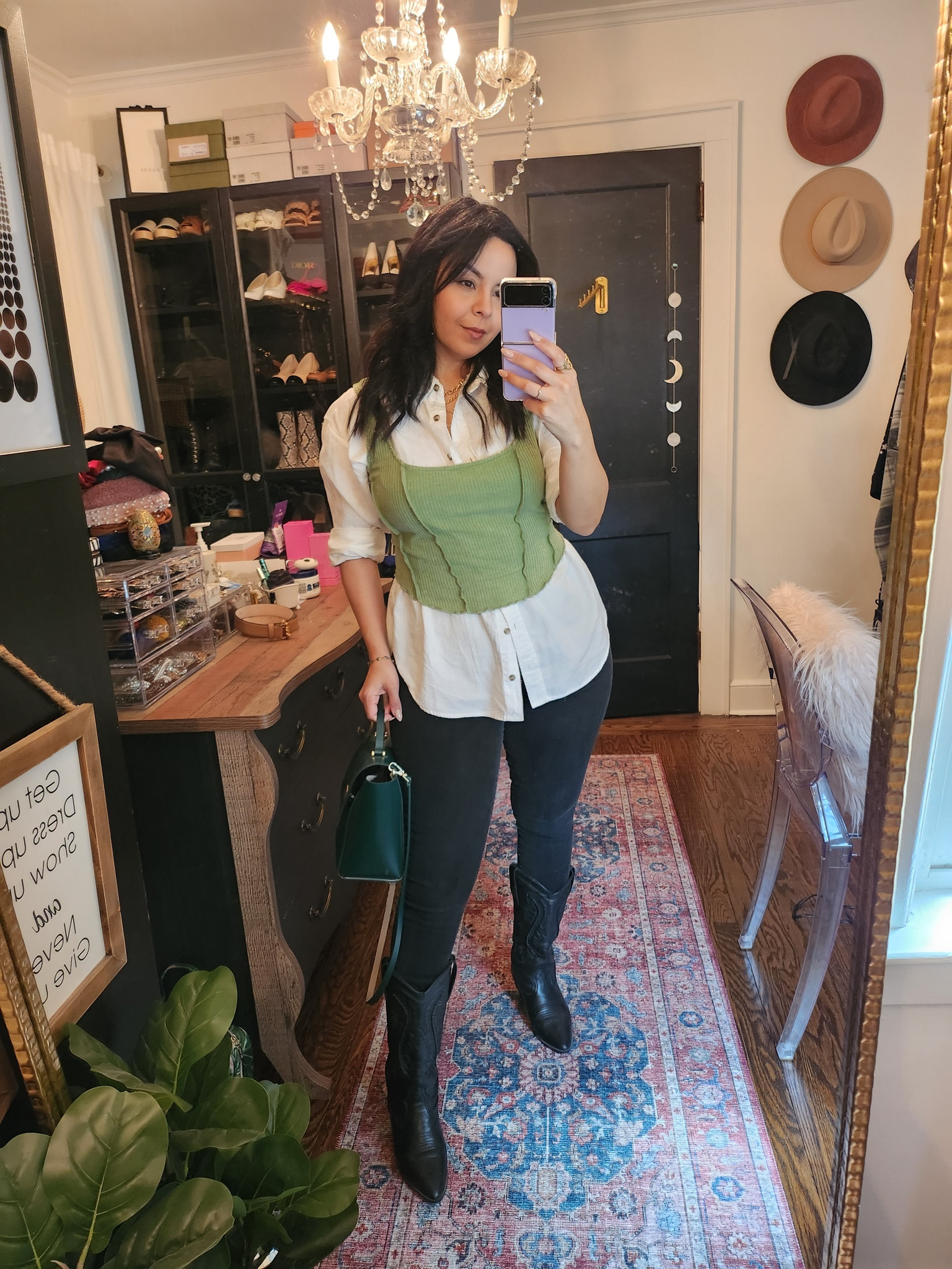 Layer a corset style tank over a white button down for spring 🌸 

#LTKcurves #LTKstyletip