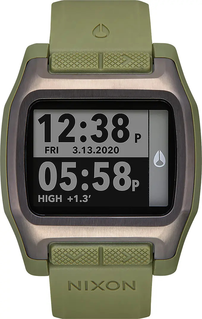 High Tide Digital Silicone Strap Watch, 44mm | Nordstrom