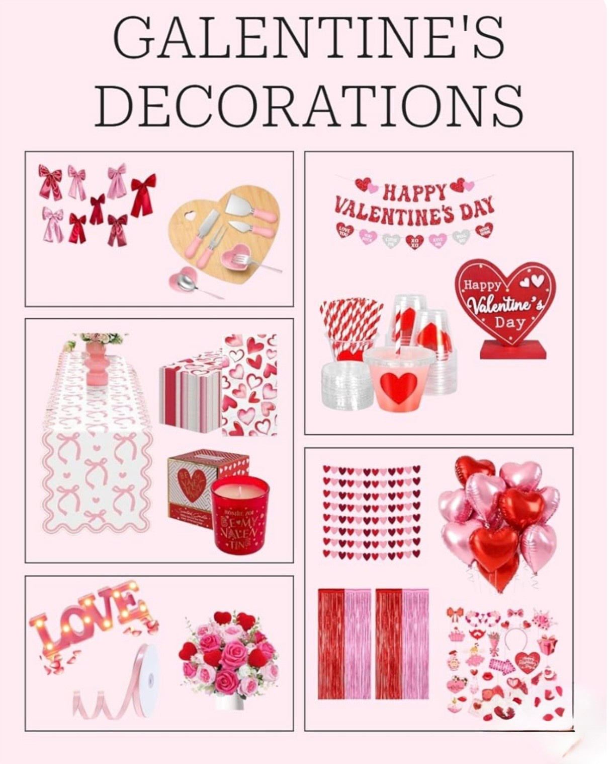 Valentine’s Day Decorations For Your Galentine’s Day Party!

I ❤️Valentine’s day decorations.

I’ve included cute Photo Booth decorations,  balloons, table runners, candles, napkins, plates and cups. 💕

Happy Valentines’s Day!

#amazon #valentinesdecirations #galentinesparty #marneystidbits

#LTKSeasonal #LTKValentine #LTKvlog