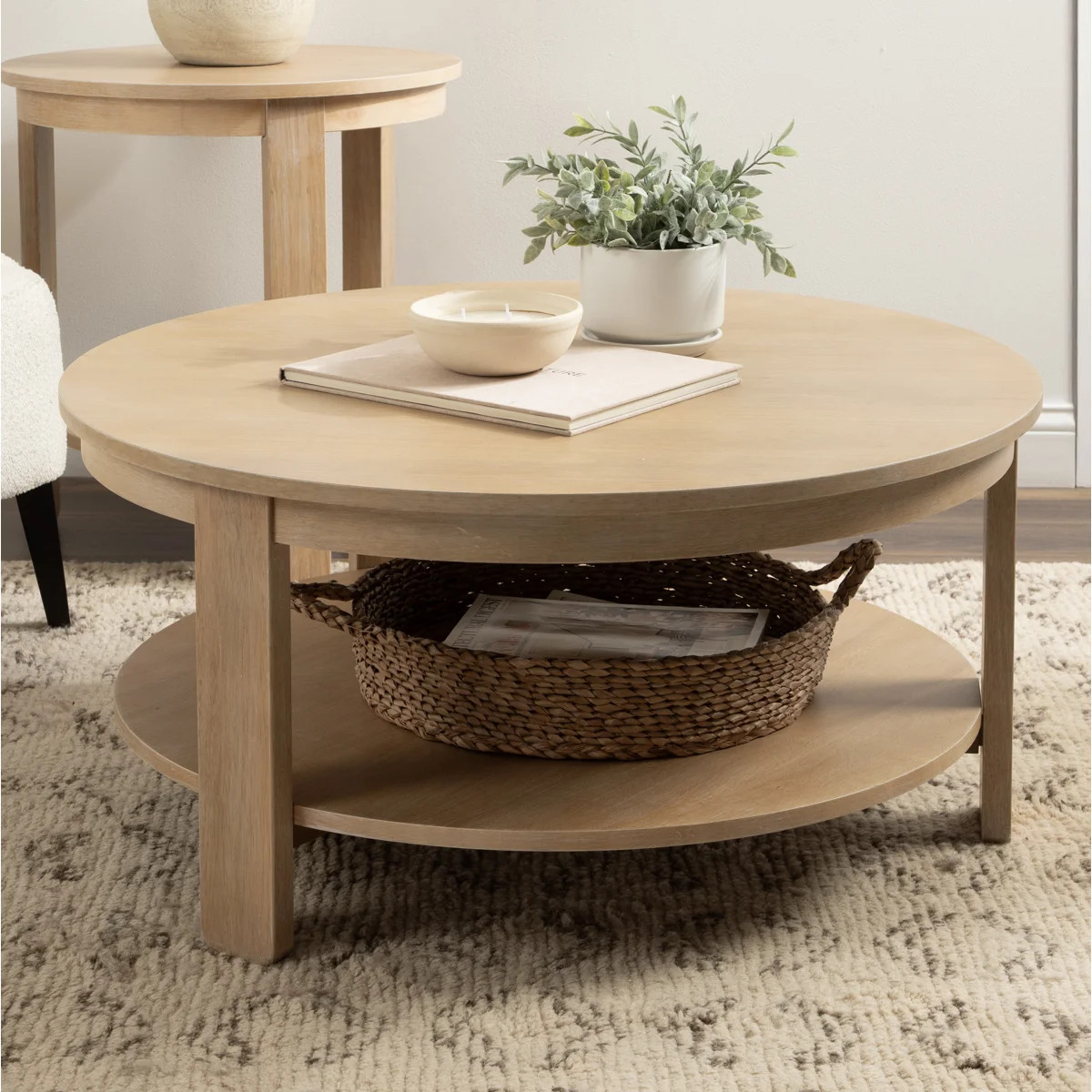 Aamnah Prayash Tiered Round Living Room Coffee Table | Wayfair North America