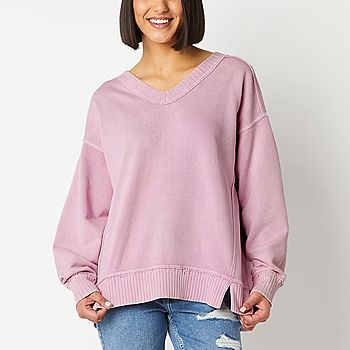 Arizona Juniors Womens V Neck Long Sleeve Pullover Sweater | JCPenney