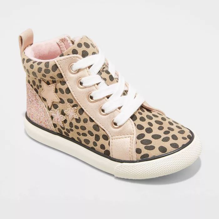 Toddler Girls' Zinnia Zipper Apparel Sneakers - Cat & Jack™ Brown | Target