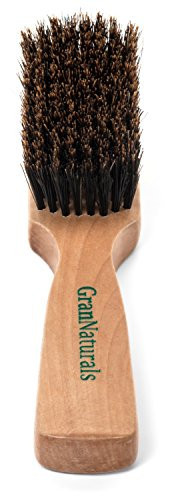 GranNaturals Soft Mens Boar Bristle Hair Brush - Natural Wooden Club Style Wave Hair Brush for Men - Styling Beard Hairbrush for Fine, Thin or Thick Hair | Amazon (US)