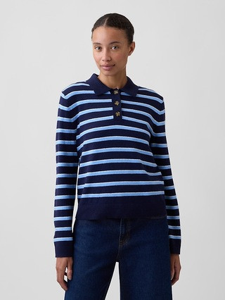 CashSoft Relaxed Polo Shirt Sweater | Gap Factory