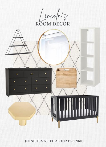 My son’s bedroom decor. Little boys decor. Dresser. Round mirror. Rugs. Convertible crib. Kids organization. Storage. Triangle shelf. 

#LTKfamily #LTKhome #LTKkids