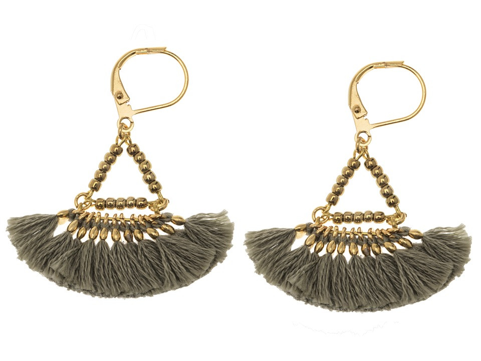 SHASHI - Lilu Tassel Earrings (Grey) Earring | Zappos
