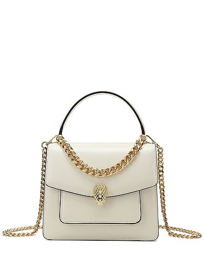 Smooth Leather Foldover Top Handle Shoulder Bag | Gilt & Gilt City