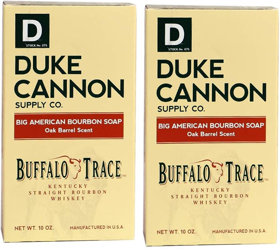Duke Cannon Supply Co. Big American Bourbon Bar Soap, Bourbon Oak Barrel, 10 oz (2 Pack) | Amazon (US)