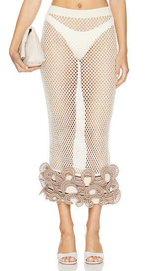 Juno Skirt in Beige & Brown Multi | Revolve Clothing (Global)