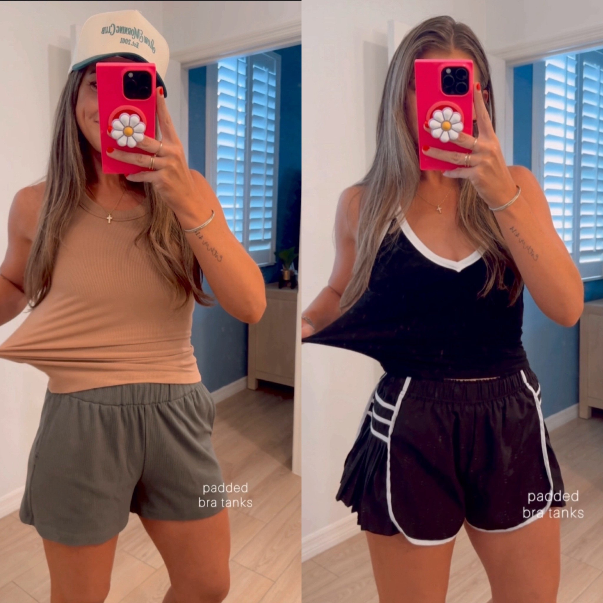 These amazon padded bra tanks are soooo stretchy, ribbed and soft, and have a bra built in!!! Game changer 🙌🏻 in my true smalls!! 