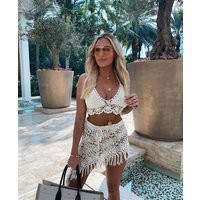 Mini Crochet Skirt, Beach Coverup, Short Sarong, Beachwear, Lace Bride Bridesmaid, Bachelorette Part | Etsy (US)