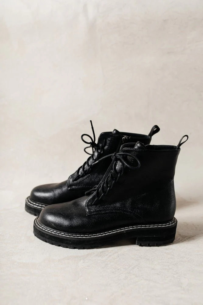 Millie Combat Boots in Black - böhme | Böhme US