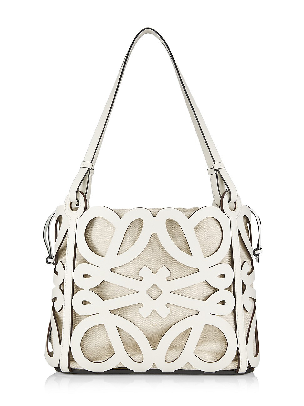 Women's LOEWE x Paula's Ibiza Small Anagram Leather Tote Bag - Soft White | Saks Fifth Avenue