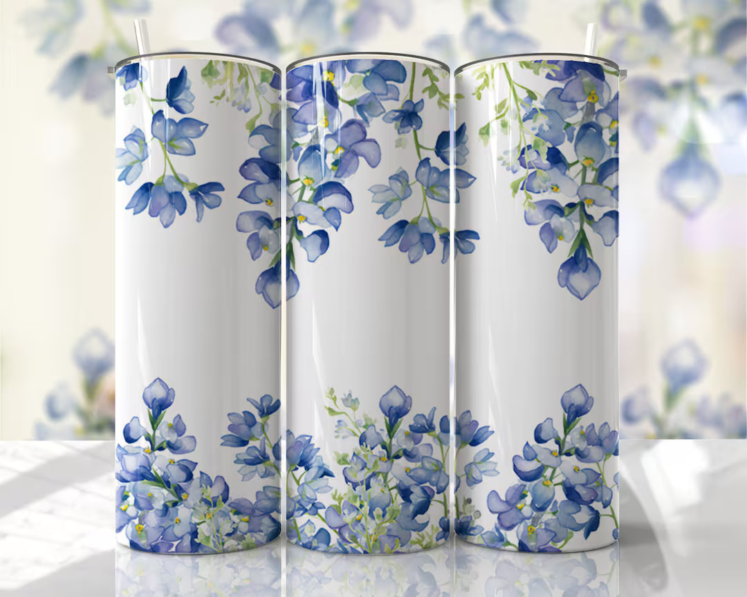 Texas Bluebonnet 20oz Tumbler Free Texas Travel Guide - Etsy | Etsy (US)
