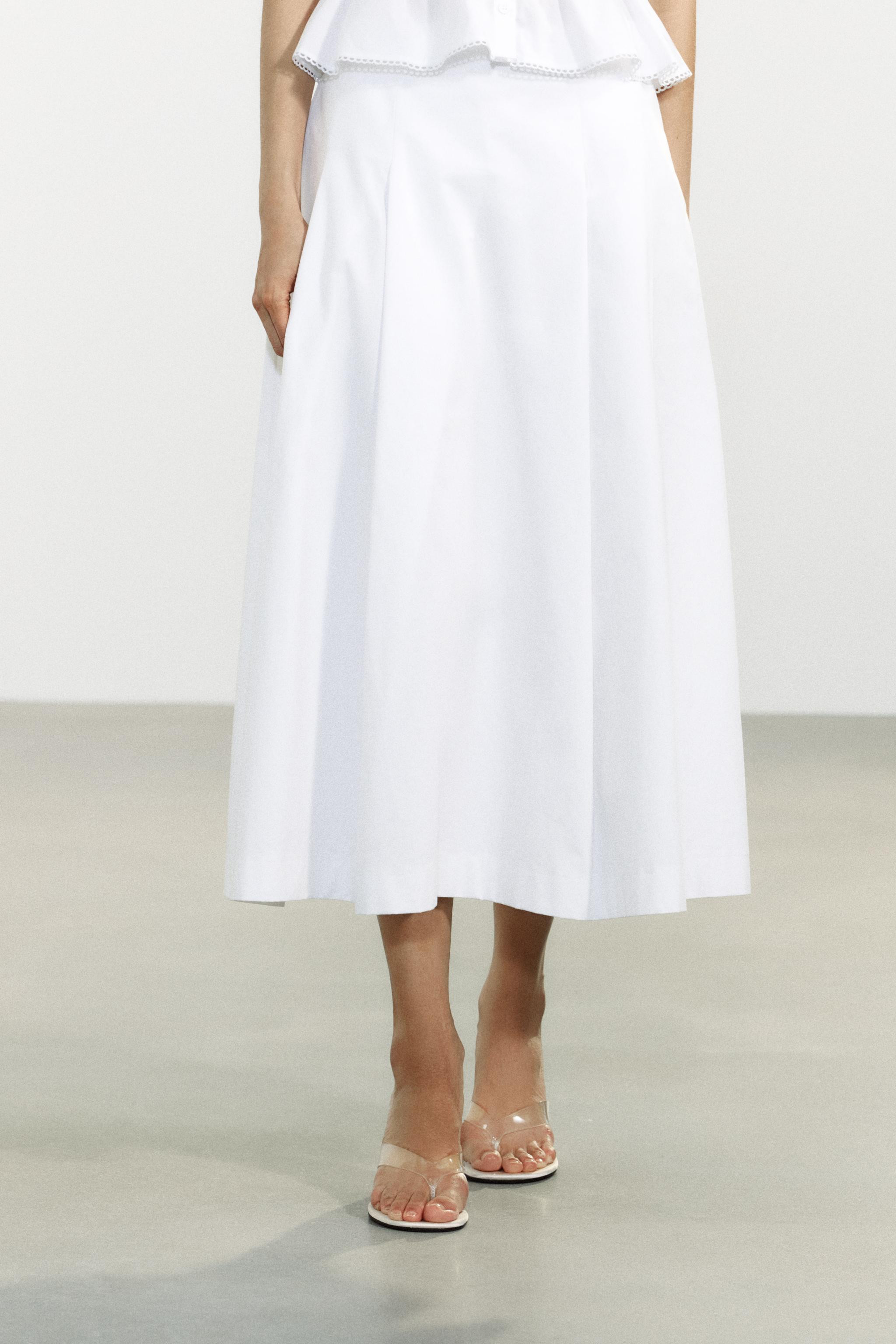 PLEATED MIDI SKIRT | Zara US