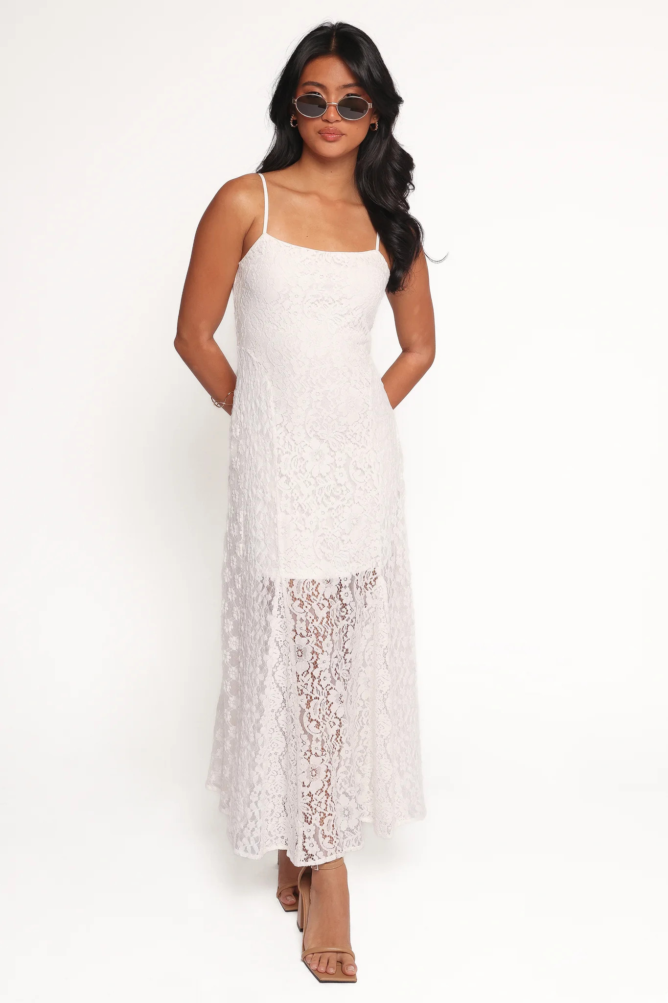 Varia Lace Maxi Dress - White | Petal & Pup (US)