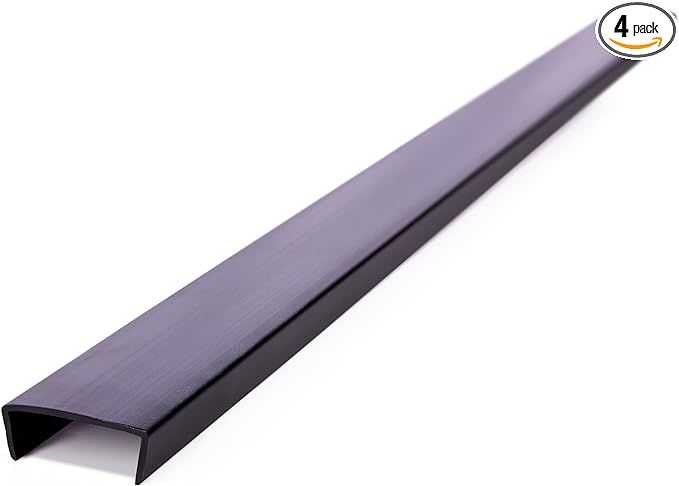 Slimline - Slip on Cabinet Door Protector Edge Guard - Black - ¾” Thick - 24” Length (Pack o... | Amazon (US)