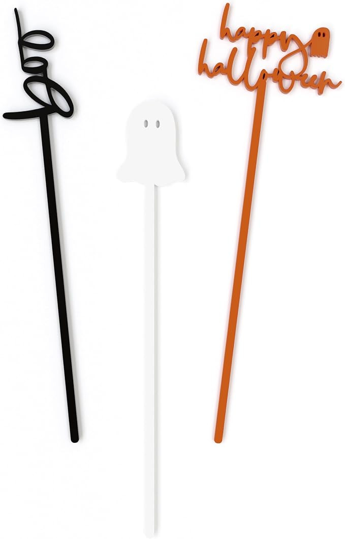 The Cotton & Canvas Co. Classic Halloween Drink Stirrers, Cocktail Sticks, Stir Sticks, Halloween... | Amazon (US)