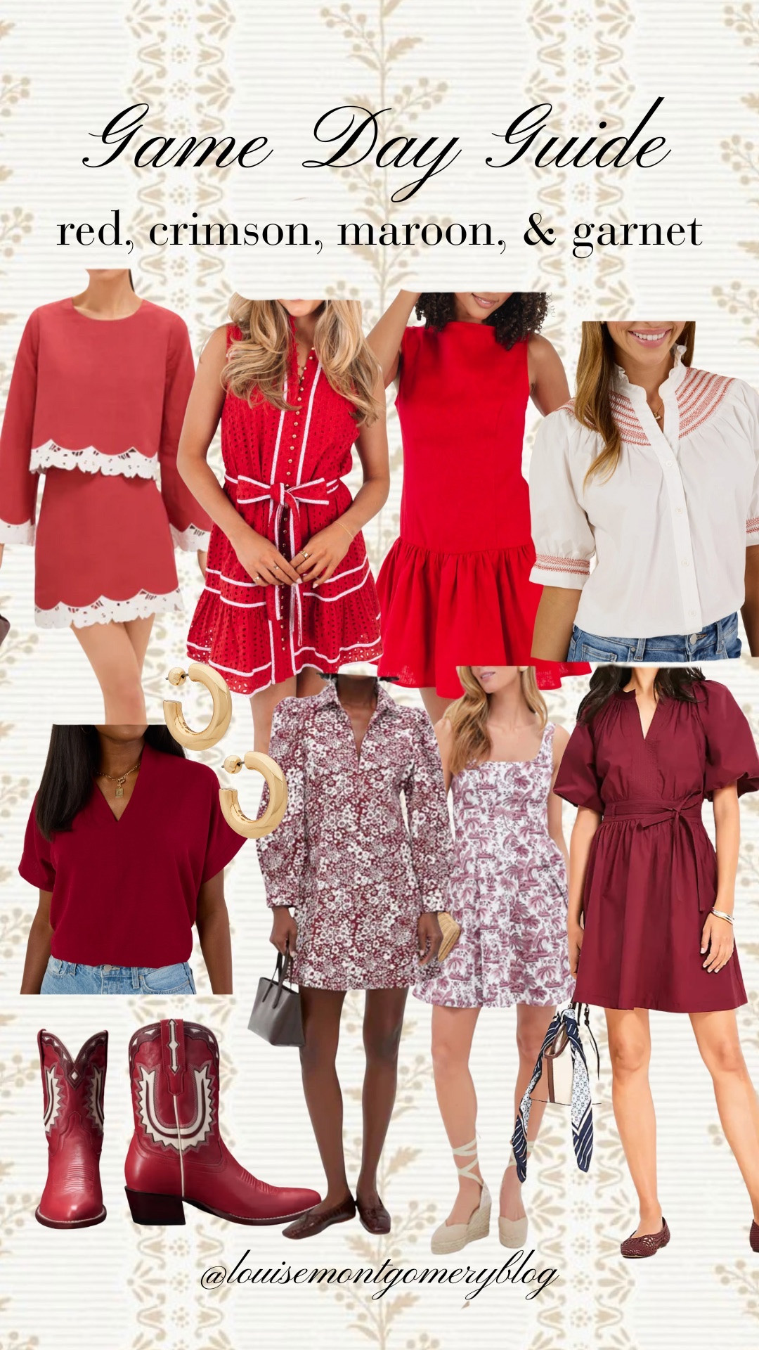 Game Day Guide // Red, Maroon, Crimson, & Garnet