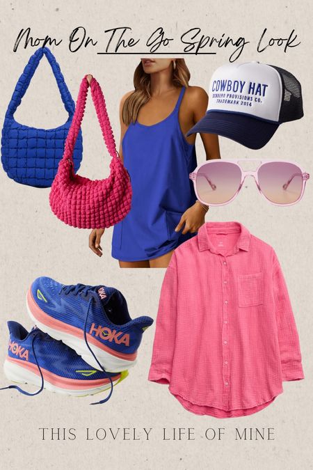 Mom on the go spring outfit idea
Shorts dress
Hoka sneaker 
Quilted bag 

#LTKSeasonal #LTKfindsunder50 #LTKstyletip