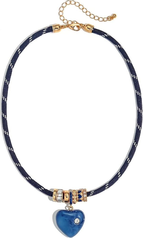 Paracord Rope Choker Statement Necklace for Women with Pendant | Amazon (US)