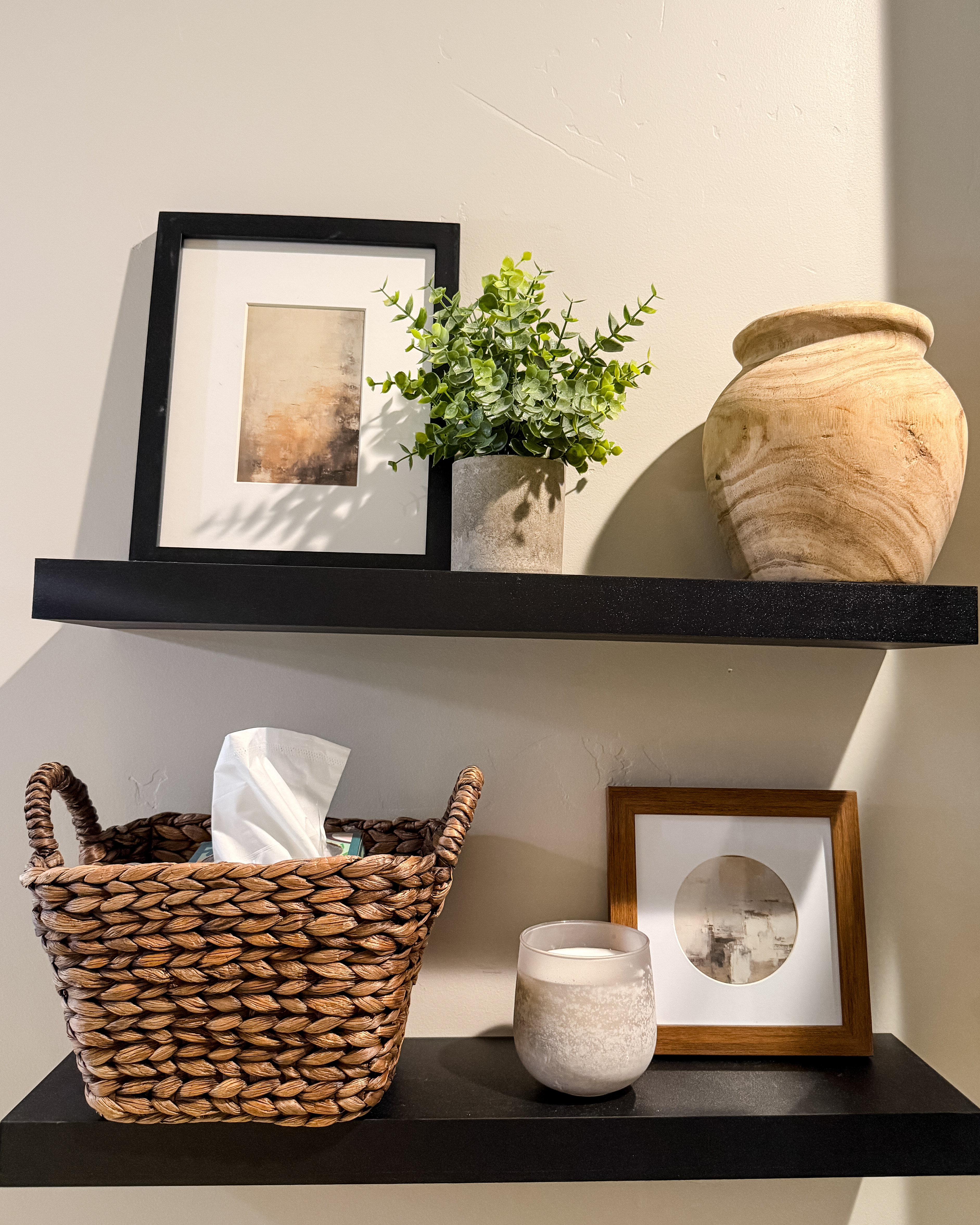 Bathroom Decor for floating shelf  

 #LTKHome #LTKFindsUnder50
