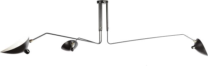 Stilnovo AMZLBC016BLK 3-Arm Modern Black Chandelier Ceiling Light Fixture | Amazon (US)