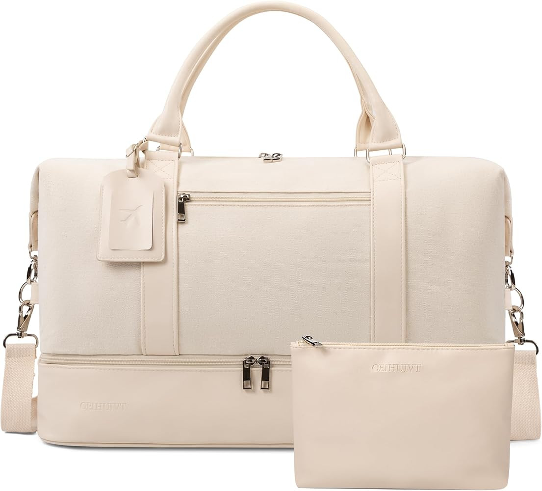 Oeihuivt Weekender Bags For Women With Shoe Compartment Large Capacity Travel Overnight Bags Perf... | Amazon (US)