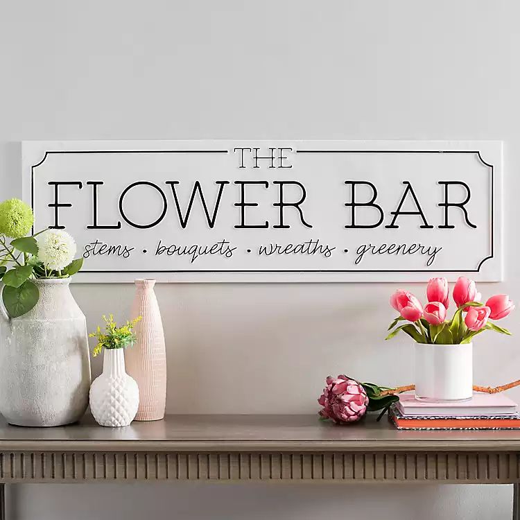 Metal Flower Bar Sign | Kirkland's Home