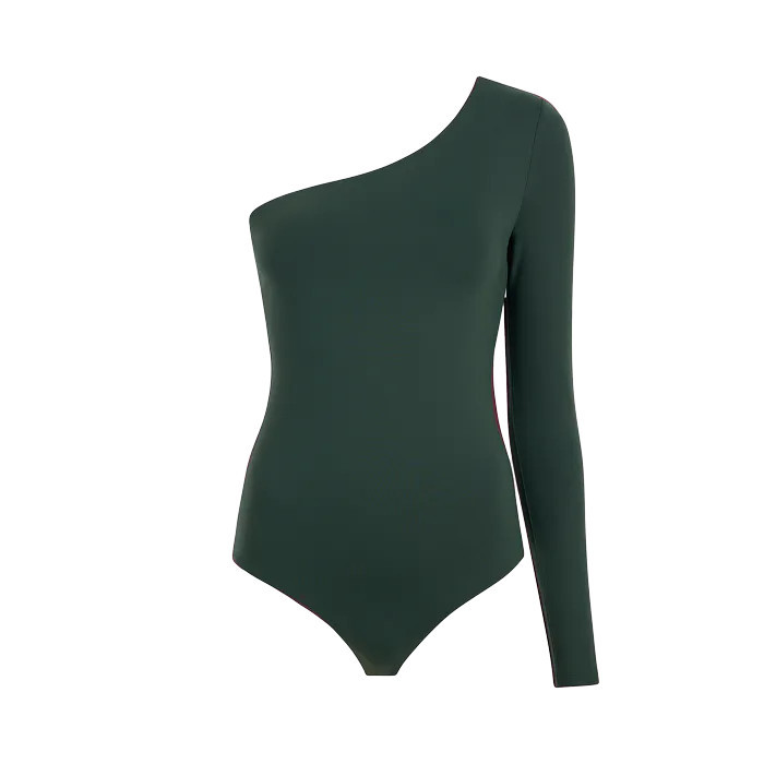 One Shoulder Bodysuit | Evergreen - nuuds | nuuds